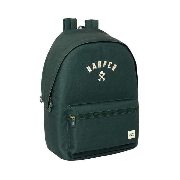 Harper & Neyer Mochila Doble para Portátil 15,6" + USB Green 31x44x18cm