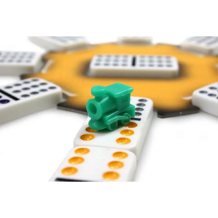 Tactic Caja Metálica Tren Mexicano Juego de Dominó Construye tu Propio Tren Mexicano El Ganador es el Primero en Haber Puesto Todas sus Fichas de Dominó 1