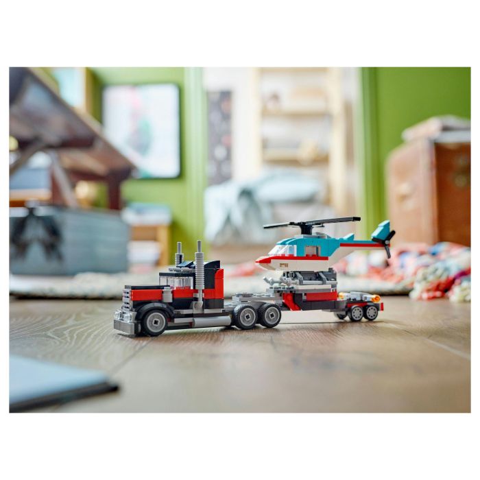 LEGO Creator Camión Plataforma con Helicóptero 31146 Juego de Construcción con 270 Piezas para Niños a partir de 7 años 11 LEGO Creator Camión Plataforma con Helicóptero 31146 Juego de Construcción con 270 Piezas para Niños a partir de 7 años 11
