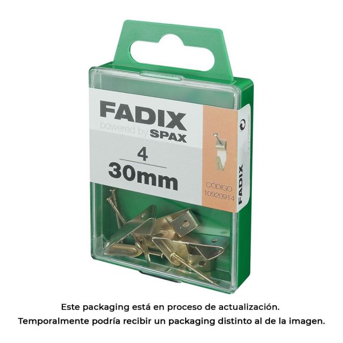 Caja m 4 unid. cuelgacuadros hansafix 30mm fadix