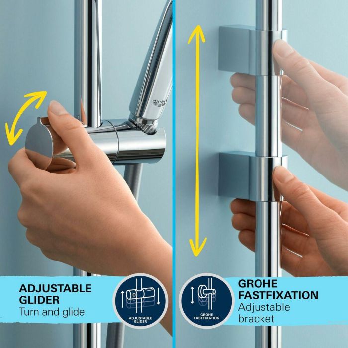 Grohe 26398001 Set de Ducha Vitalio Comfort 110 con Rociador de Doble Chorro, Barra y Flexo para Baño - Ahorro de Agua 4 Grohe 26398001 Set de Ducha Vitalio Comfort 110 con Rociador de Doble Chorro, Barra y Flexo para Baño - Ahorro de Agua 4