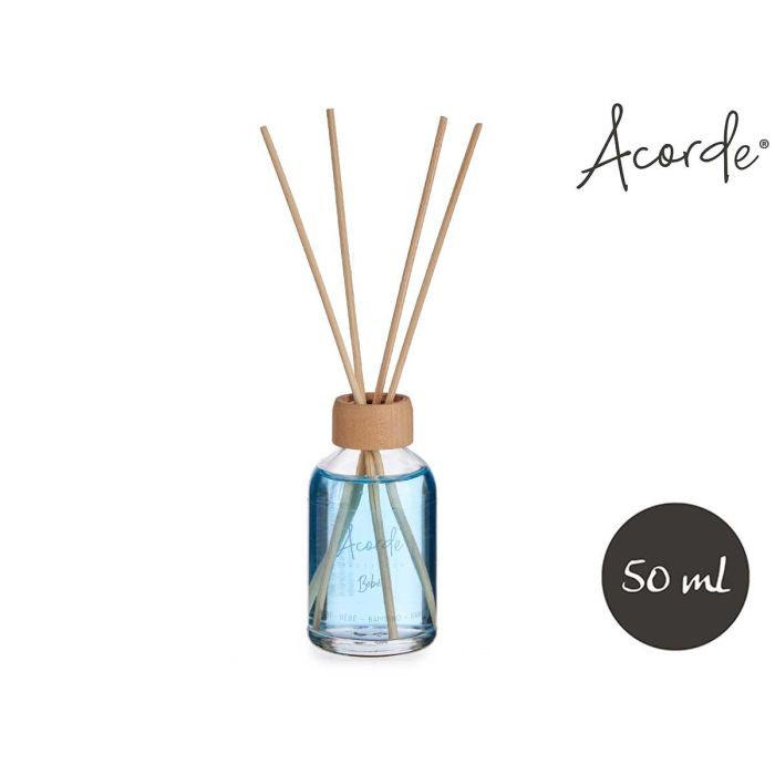 Mikado 50 ml con varilla bebé Acorde - Vidrio, madera, 7x17x5 cm, azul (12 Unidades) 1 Mikado 50 ml con varilla bebé Acorde - Vidrio, madera, 7x17x5 cm, azul (12 Unidades) 1