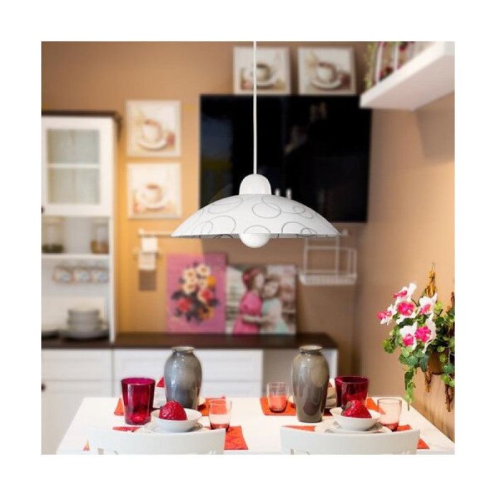 RABALUX RAB-1844 Lámpara Colgante Ada 1xE27 IP20 Ø30cm Pantalla Cristal Blanco Transparente 90cm Cable Max 60W 3 RABALUX RAB-1844 Lámpara Colgante Ada 1xE27 IP20 Ø30cm Pantalla Cristal Blanco Transparente 90cm Cable Max 60W 3