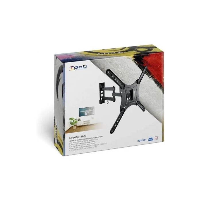 TooQ Soporte de Pared Orientable/Inclinable LP6055TN-B para TV de 23-55" hasta 30kg 4