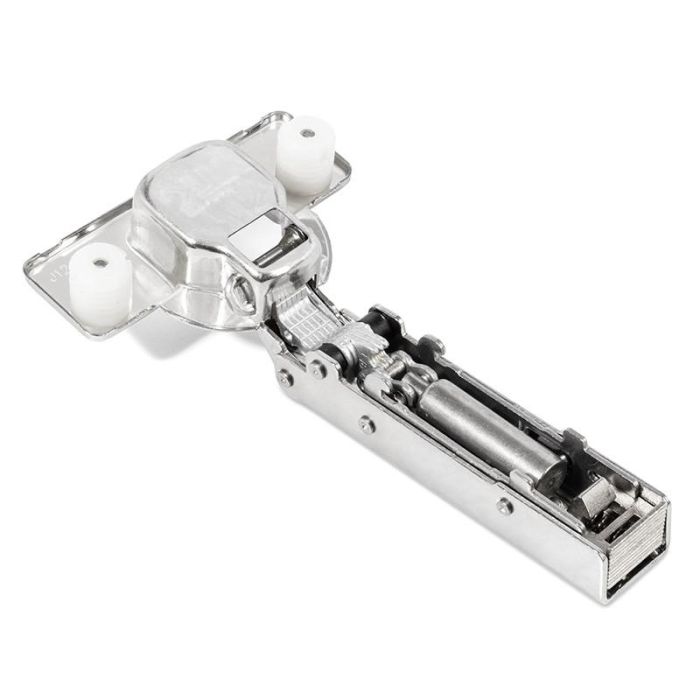 ALK 35 Clip Cam 110º Codo Recto Pistón Inox Níquel - Bisagra con Cierre Amortiguado para Puertas de Muebles 1 ALK 35 Clip Cam 110º Codo Recto Pistón Inox Níquel - Bisagra con Cierre Amortiguado para Puertas de Muebles 1