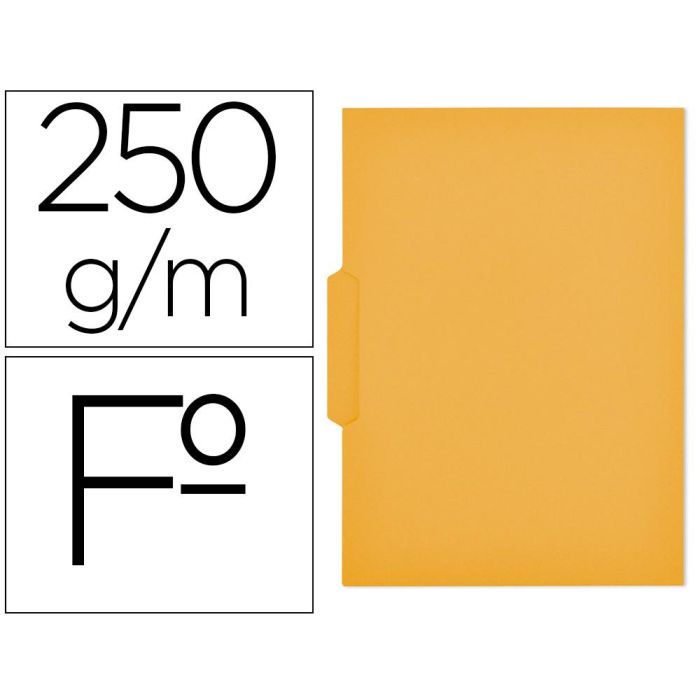 Subcarpeta Cartulina Gio Folio Pestaña Central 250 gr-M2 Amarillo 50 unidades