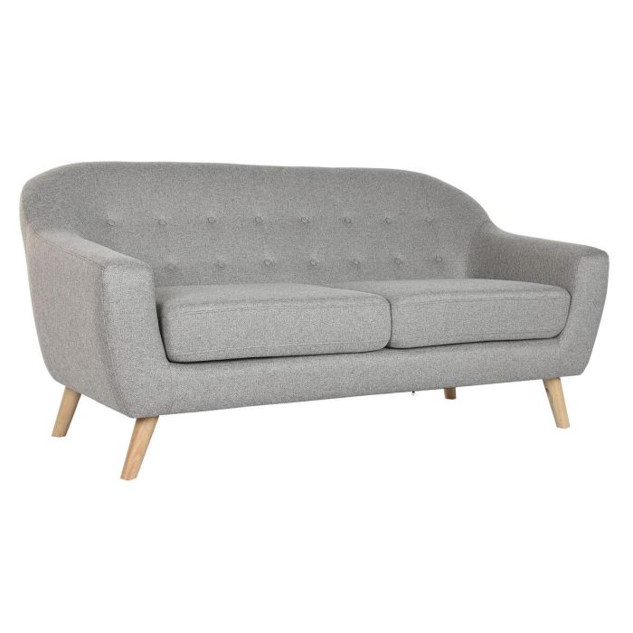 DKD Home Decor Sofá Scandi de 3 plazas, Poliéster/Madera, Gris Natural, 172x82x82 cm, Desmontable 1 DKD Home Decor Sofá Scandi de 3 plazas, Poliéster/Madera, Gris Natural, 172x82x82 cm, Desmontable 1