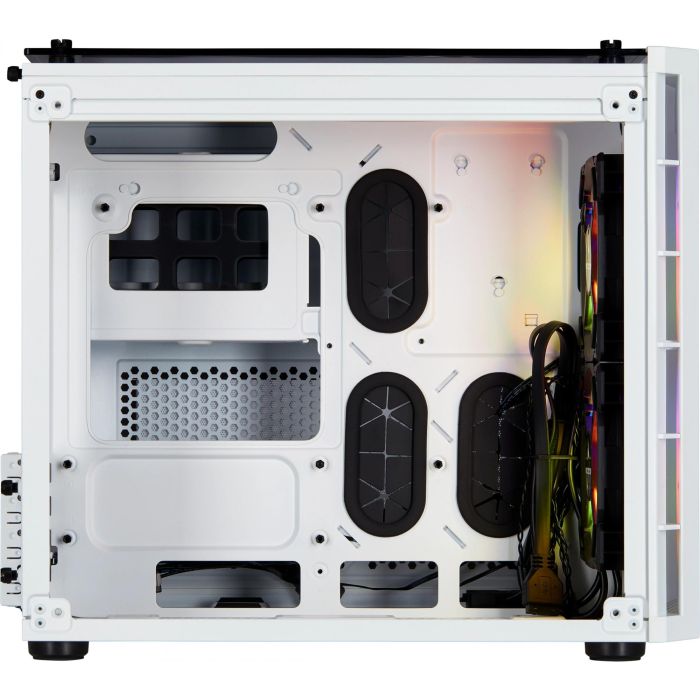 Corsair Torre PC Crystal Series 280X RGB con Ventana de Cristal Templado Blanca 12