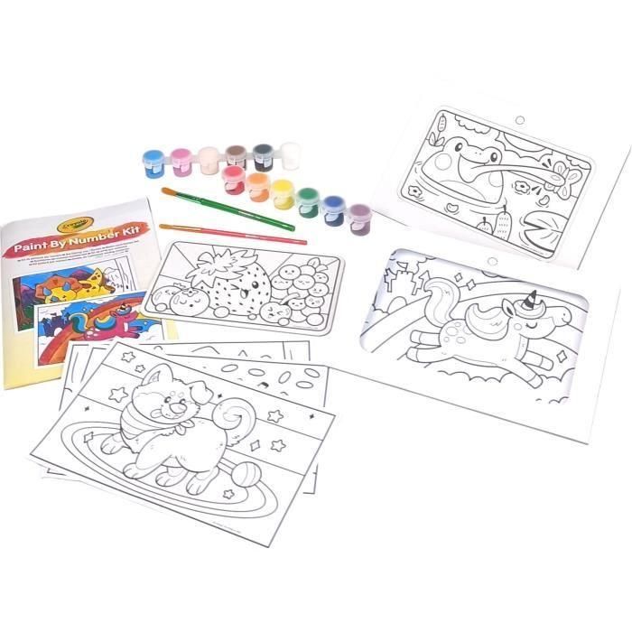 Kit de pintura por números CRAYOLA - 6 plantillas de pintura - A partir de 5 años 1 Kit de pintura por números CRAYOLA - 6 plantillas de pintura - A partir de 5 años 1