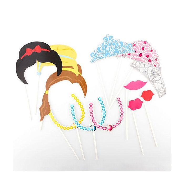 Accesorios Princesa para Fotos Divertidas (pack de 12) 1 Accesorios Princesa para Fotos Divertidas (pack de 12) 1
