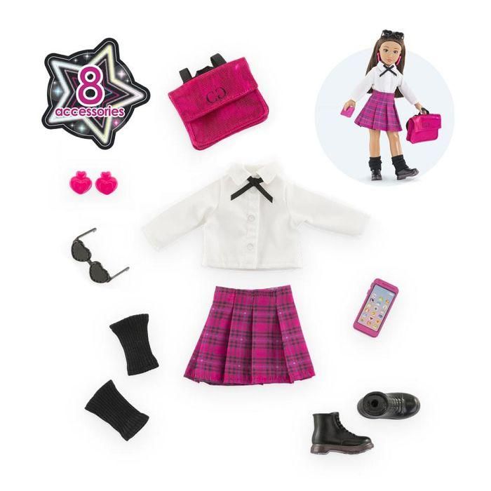 Accesorios para muñecas - COROLLE - Vestidor de colegio inglés - 8 accesorios - a partir de 4 años Accesorios para muñecas - COROLLE - Vestidor de colegio inglés - 8 accesorios - a partir de 4 años