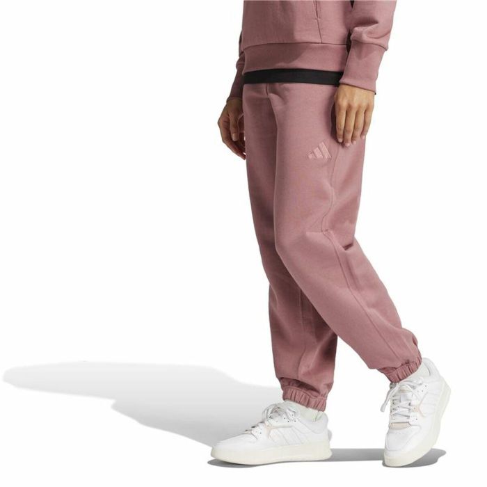 Pantalón Largo Deportivo Adidas All Szn French Terry Loose Rosa Mujer 5