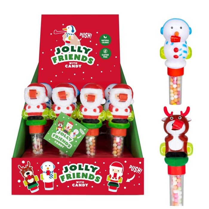 Basics Muñeco que estira la lengua con caramelos sin gluten, modelos navideños: papa noel, muñeco de nieve y reno 0 Basics Muñeco que estira la lengua con caramelos sin gluten, modelos navideños: papa noel, muñeco de nieve y reno 0