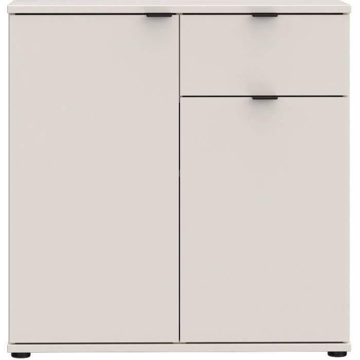 GANYMEDE GNMK222LU60 Pequeño mueble de almacenaje - aparador - 2 puertas, 1 cajón - Arena - 80,1 x 34,1 x 82,3 cm 2