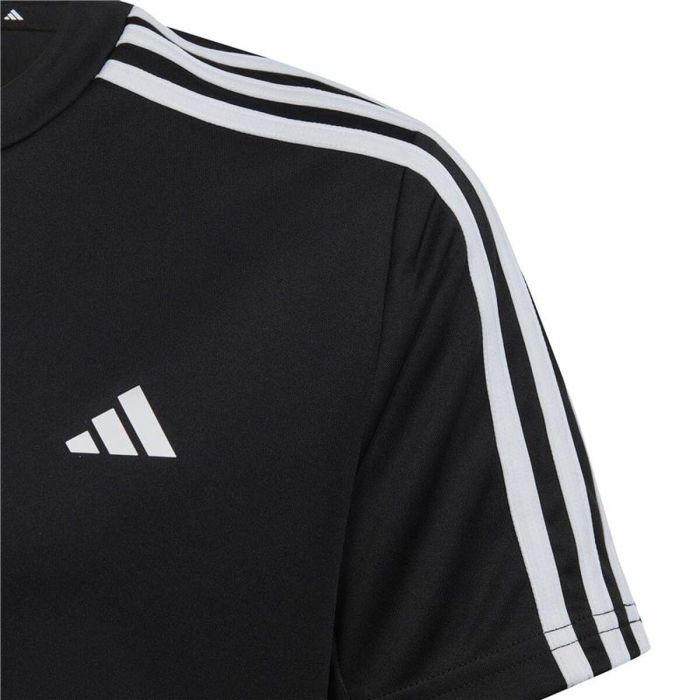 Camiseta de Manga Corta Niño Adidas Essentials 3S Negro 2