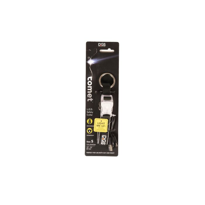 Dog Gone Smart Comet Collar Luminoso LED Recargable USB para Perros, Negro Talla S (34-41 cm), Alta Visibilidad y Seguridad 2 Dog Gone Smart Comet Collar Luminoso LED Recargable USB para Perros, Negro Talla S (34-41 cm), Alta Visibilidad y Seguridad 2