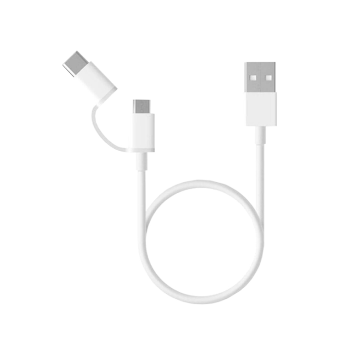 Xiaomi Mi 2-in-1 USB Cable (Micro USB to Type C) 100cm cable USB 1 m USB 2.0 USB A Micro-USB B Blanco Xiaomi Mi 2-in-1 USB Cable (Micro USB to Type C) 100cm cable USB 1 m USB 2.0 USB A Micro-USB B Blanco