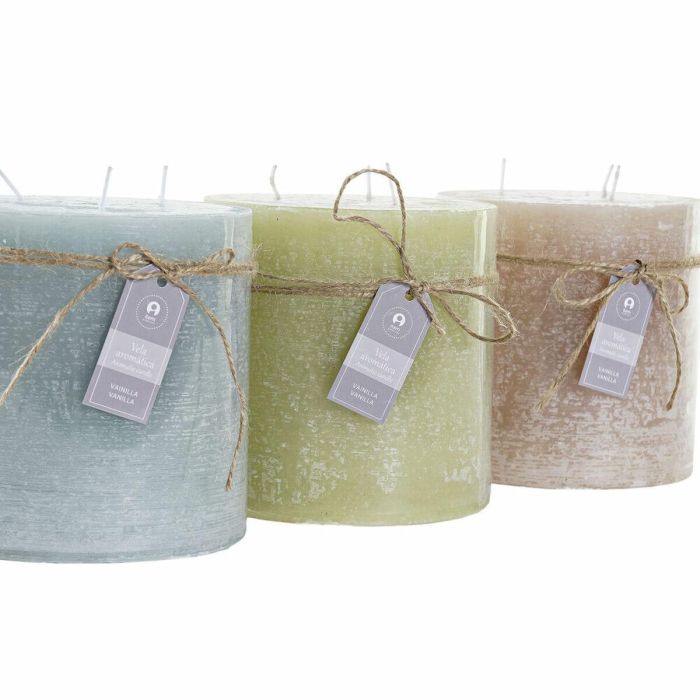 Vela DKD Home Decor Vainilla Cera Básico (12 x 12 x 12 cm) (3 Unidades) 2 Vela DKD Home Decor Vainilla Cera Básico (12 x 12 x 12 cm) (3 Unidades) 2