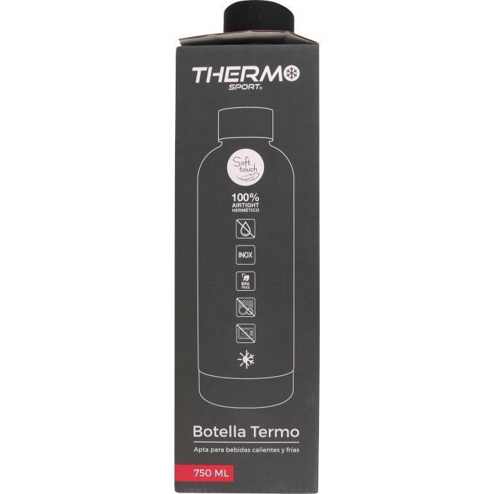 Botella Termo Soft Touch 750 ml Blac Thermosport (6 Unidades) 8 Botella Termo Soft Touch 750 ml Blac Thermosport (6 Unidades) 8