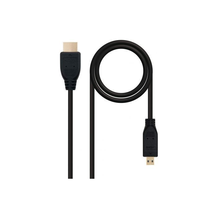 Cable HDMI a Micro HDMI NANOCABLE 10.15.3501 Negro 80 cm 1 Cable HDMI a Micro HDMI NANOCABLE 10.15.3501 Negro 80 cm 1