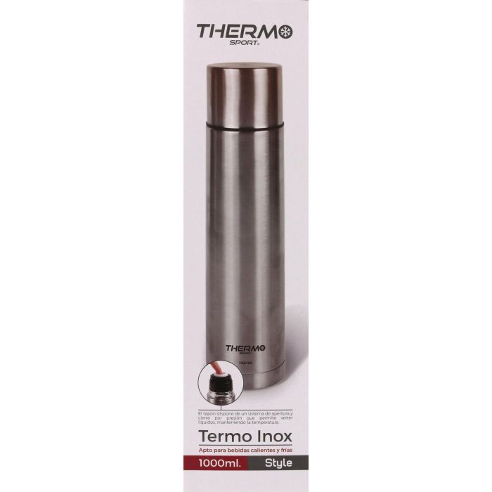 Thermosport Termo Style de Acero Inoxidable 1000 ml – 8 x 31,5 cm (6 Unidades) 1