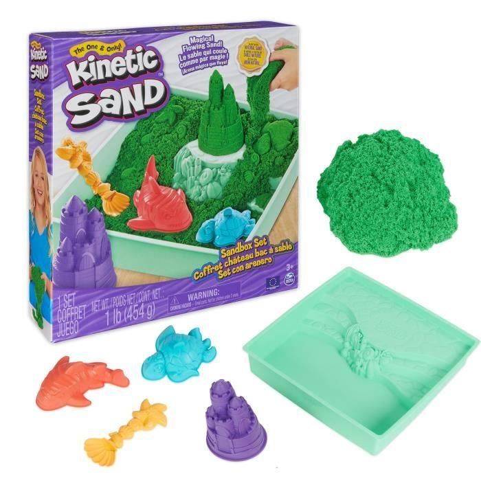 Spin Master Arena Mágica Kinetic Sand 6067800 Set Incluye 450gr Arena, Moldes, Herramientas y Bandeja para Niños +3 Años 1 Spin Master Arena Mágica Kinetic Sand 6067800 Set Incluye 450gr Arena, Moldes, Herramientas y Bandeja para Niños +3 Años 1