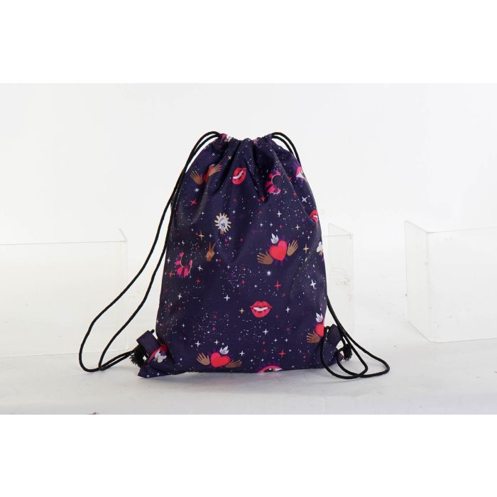 DKD Home Decor Mochila Moderna Impermeable de Nylon Poliéster Lila Rosa Multicolor 36x28 cm (Pack 12 Unidades) 3