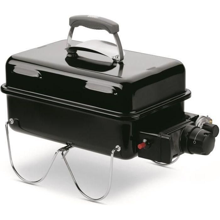 Weber Barbacoa de Gas Go-Anywhere de Acero Esmaltado Negro para 4 personas con encendido piezoeléctrico y quemador de acero inoxidable Weber Barbacoa de Gas Go-Anywhere de Acero Esmaltado Negro para 4 personas con encendido piezoeléctrico y quemador de acero inoxidable
