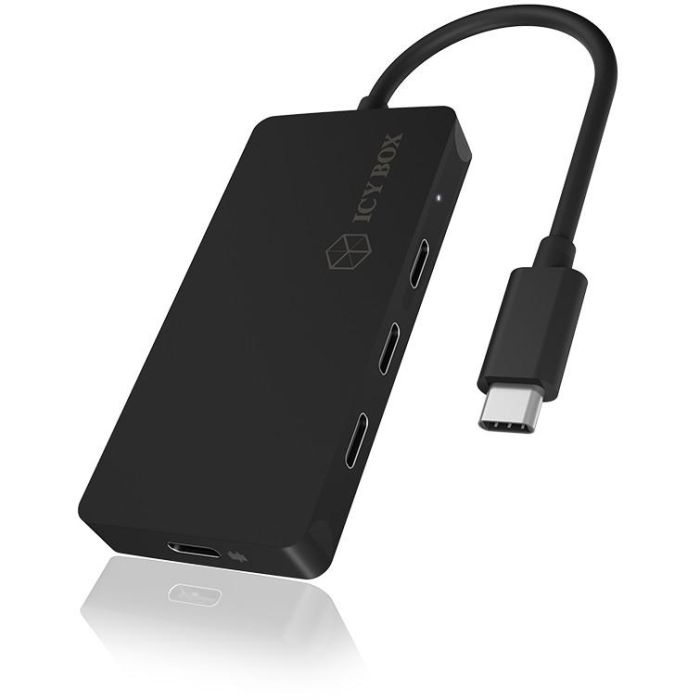 USB-C HUB 4Port ICY BOX 4xUSB-C 1xPower Delivery 100W passiv Black 4