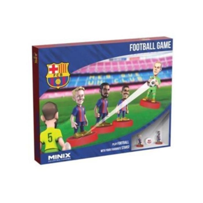 Minix Juego Fútbol Club Barcelona para Niños y Coleccionistas, Figuras de Jugadores y Porterías Minix Juego Fútbol Club Barcelona para Niños y Coleccionistas, Figuras de Jugadores y Porterías