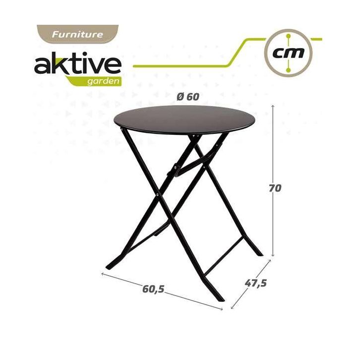 Mesa Plegable Aktive 60 x 70 x 60 cm Acero 4