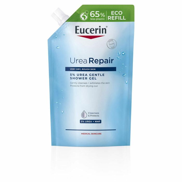 Eucerin UreaRepair Gel de Ducha Suave 5% Urea para Piel Seca y Áspera | Recarga 400 ml, Limpia sin Irritar