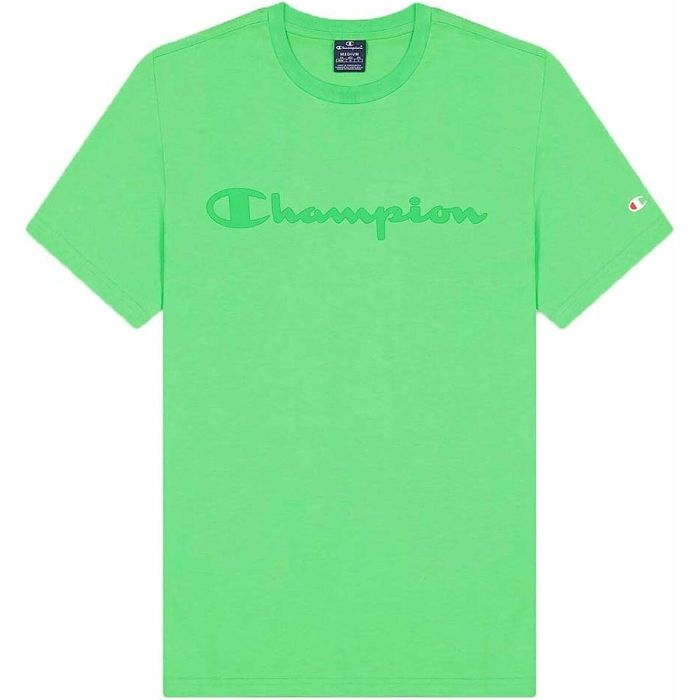 Camiseta de Manga Corta Hombre Champion Crewneck Verde S 1 Camiseta de Manga Corta Hombre Champion Crewneck Verde S 1