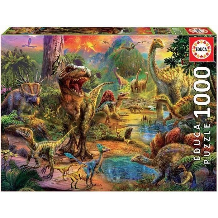 EDUCA Puzzle 1000 pieces - Terre De Dinosaures