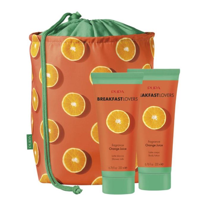 PUPA Breakfast lovers - Kit de cuidado corporal con leche corporal 1un + loción corporal 200ml + bolsa 1unidad