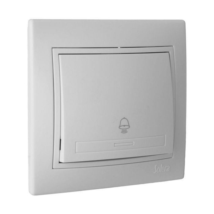 Solera Pulsador de timbre + marco Europa 16A 250V Blanco erp03u