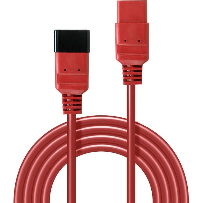 LINDY IEC-Netzverlängerung C19 auf C20 rot 2m extern bulk 1