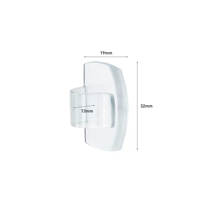 Command 17017clr Clips Redondos Transparentes para Cables, 19 x 32 x 13 mm, 4 uds + 5 tiras 1