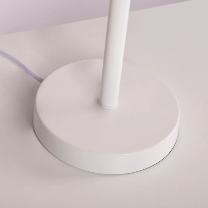 Pakdasht Lámpara de Mesa Ratán SKD-T1011 Natural Boho-Chic Metal Blanco Pantalla Ratán E27 3