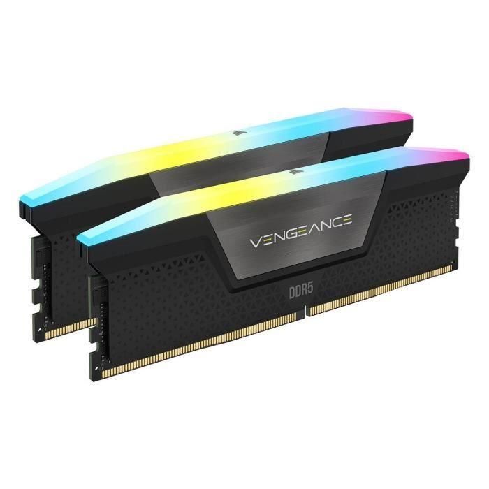 Memoria de RAM - Corsair - Revenge RGB DDR5 - 32GB 2x16GB DIMM - 6400 MHz - 1.40V - Negro (CMH32GX5M2B6400C32) 1