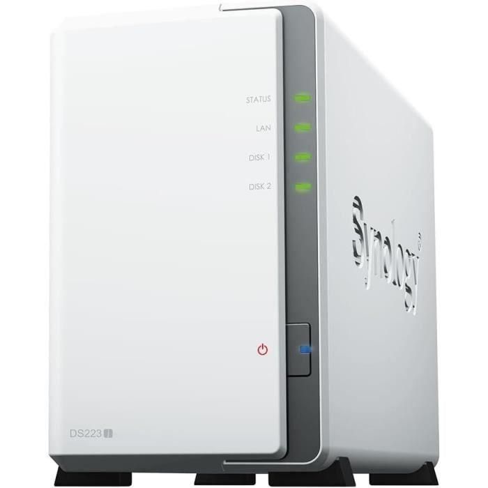 Synology DS223J NAS DiskStation 2 Bahías para Discos 3.5"/2.5" 1GB DDR4 Servidor Almacenamiento Nube Privada Torre 1 Synology DS223J NAS DiskStation 2 Bahías para Discos 3.5"/2.5" 1GB DDR4 Servidor Almacenamiento Nube Privada Torre 1