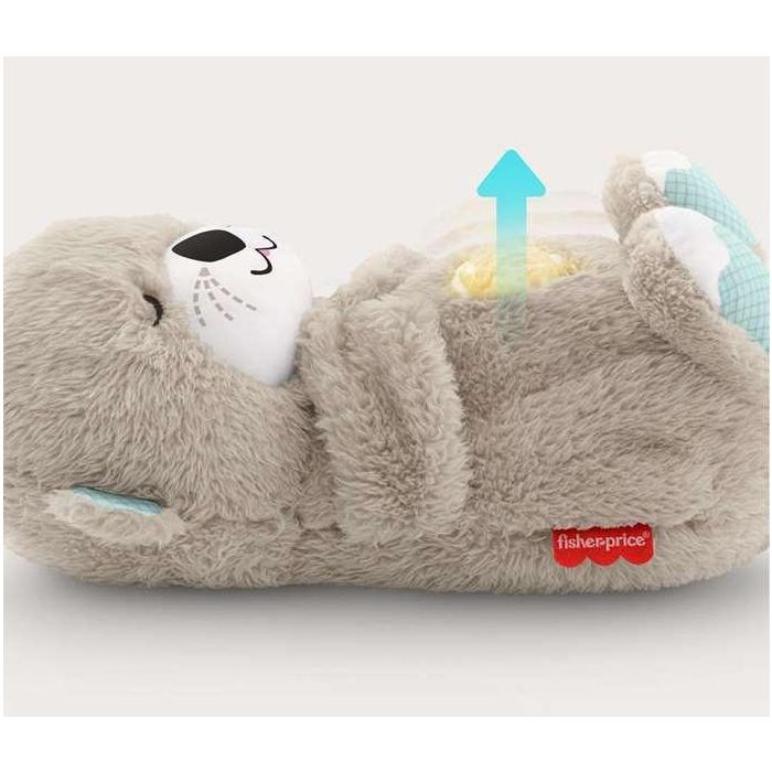 Mattel Peluche Nutria Relajación Hora de Dormir, Sonidos Relajantes y Movimiento Barriga para Bebés desde 1 Mes, Pilas AA Incluidas 3