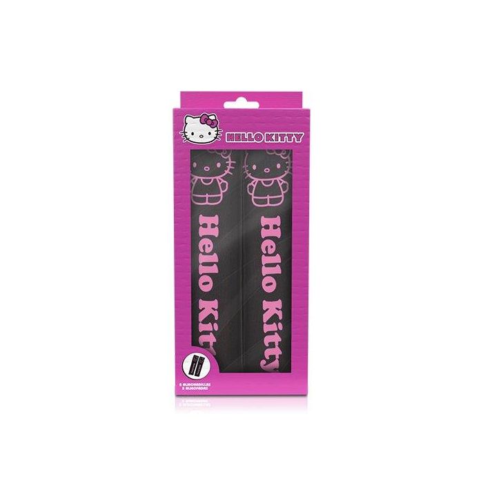 Hello Kitty Cs4 KIT1035 Almohadillas Negras para Cinturón de Seguridad Juego de 2 Universales, Extra Cómodas y Lavables para Proteger Rozaduras 4