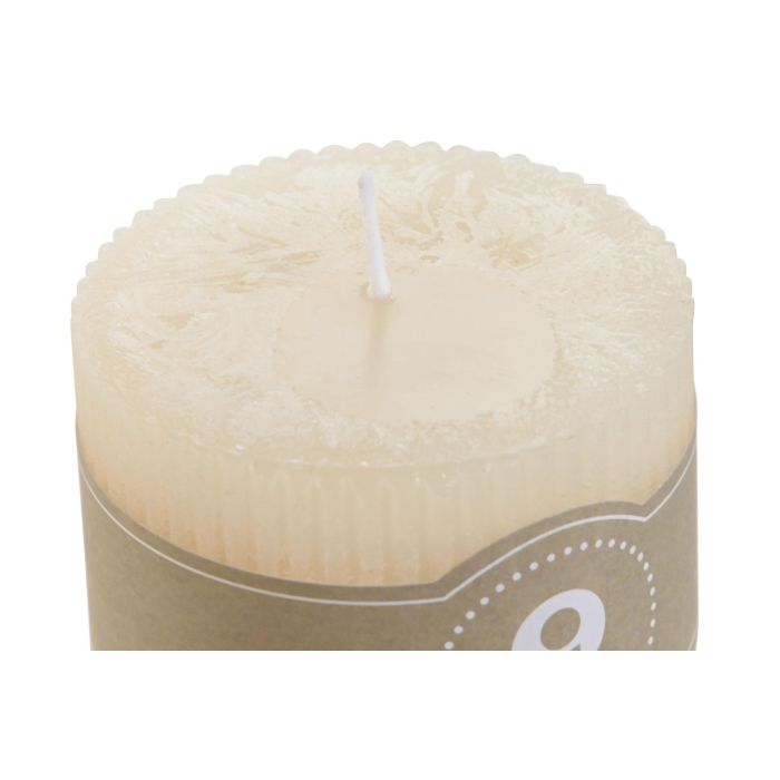 Vela Basicos DKD Home Decor Crema 7 x 7 x 7 cm (12 Unidades) 3