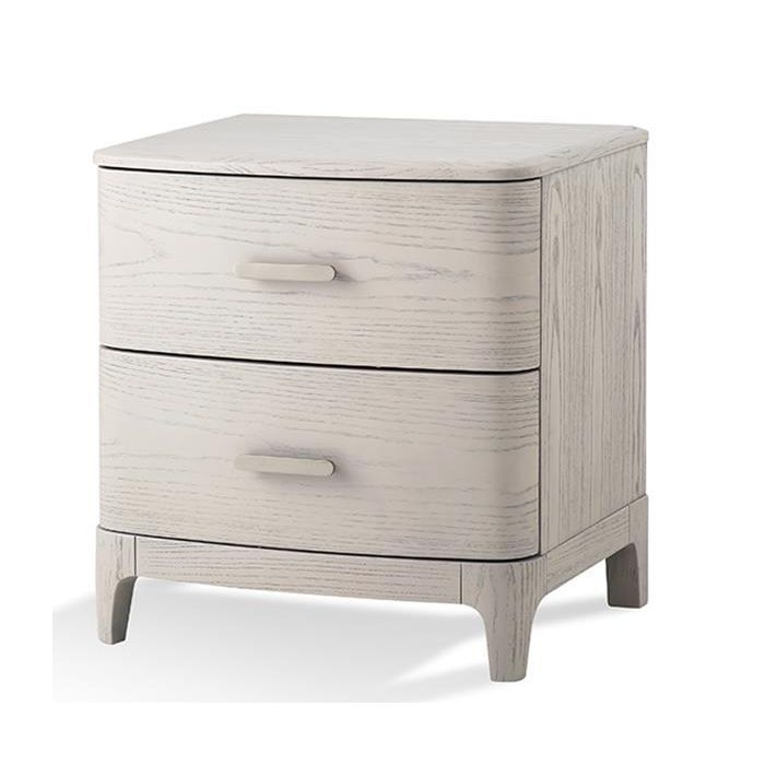 Mesita de Noche Home ESPRIT Gris claro 53 x 42 x 56,2 cm