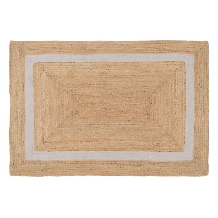 Alfombra Natural Blanco Yute 230 x 160 cm