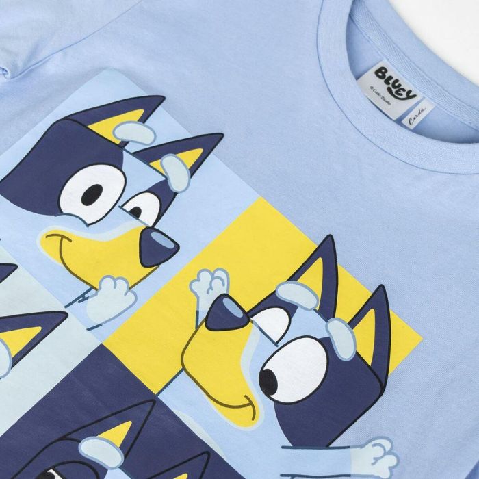 Camiseta de Manga Corta Infantil Bluey Azul claro 1 Camiseta de Manga Corta Infantil Bluey Azul claro 1