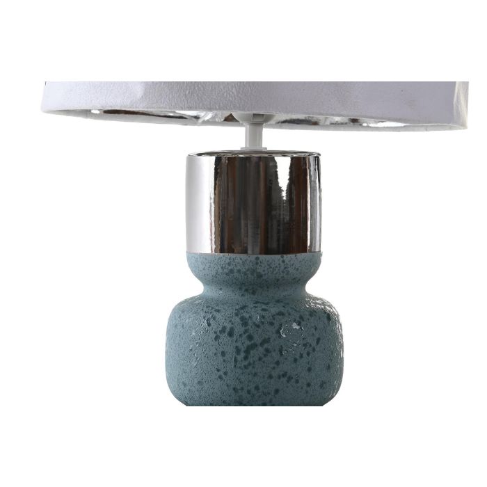 DKD Home Decor Lámpara de Sobremesa Decorativa Moderna de Cerámica con Pantalla de Terciopelo Verde Menta y Blanco E27 50W 30x54x30 cm 3 DKD Home Decor Lámpara de Sobremesa Decorativa Moderna de Cerámica con Pantalla de Terciopelo Verde Menta y Blanco E27 50W 30x54x30 cm 3