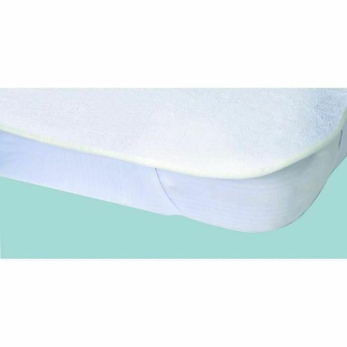 Alese protector de colchón impermeable Elasretane terry terry 100% algodón 140x190 cm blanco