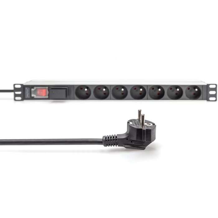 DIGITUS PDU 1U 7xCEE7/5 FR-Ausgänge 230V/16A schwarz 1 DIGITUS PDU 1U 7xCEE7/5 FR-Ausgänge 230V/16A schwarz 1